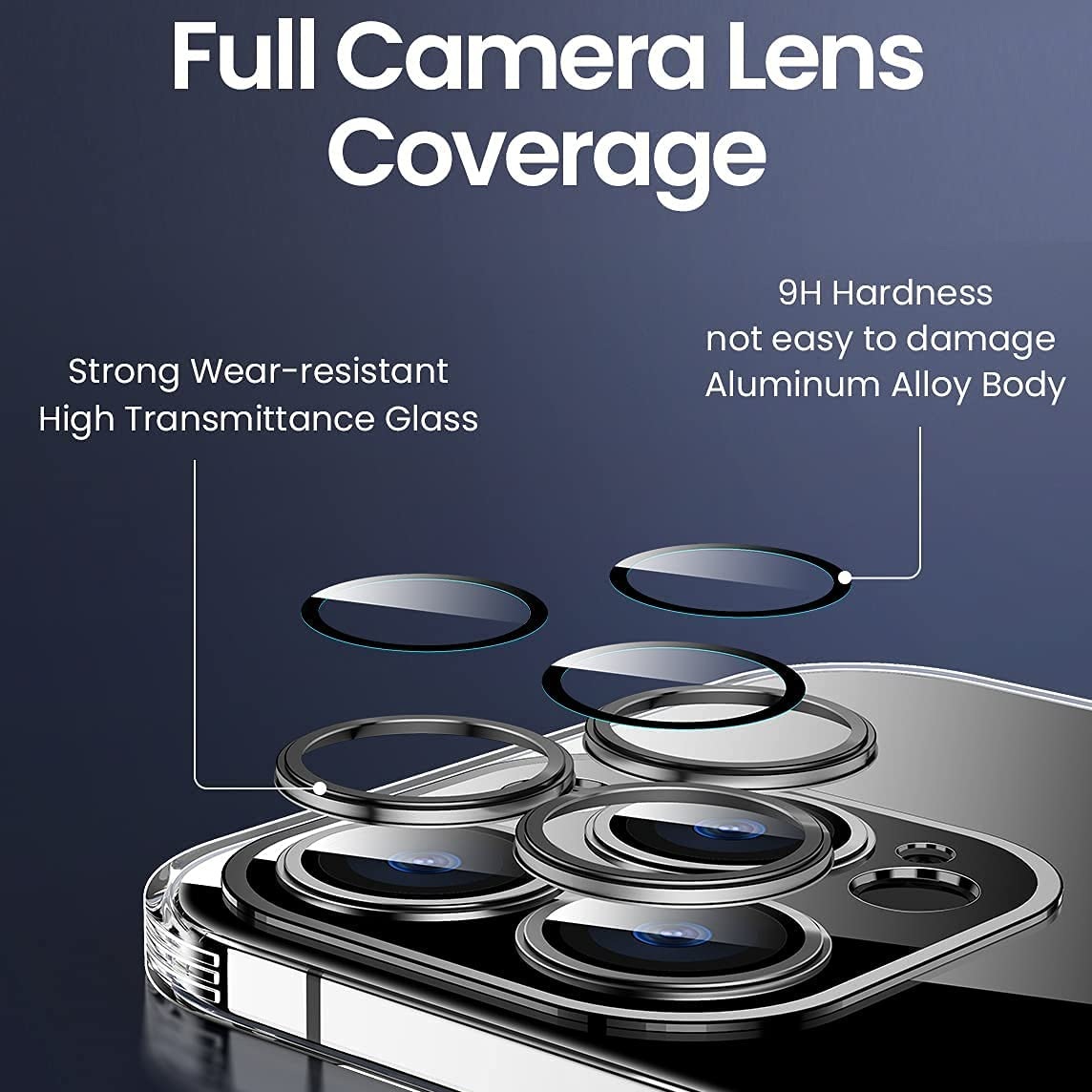 Ốp lưng cường lực camera trong suốt cho iPhone 13 Pro Max hiệu Likgus Lens Protection Case độ trong tuyệt đối, chống trầy xước, siêu mỏng 1.5mm - hàng nhập khẩu