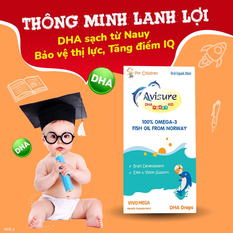 Combo Avisure D3MK7 và Avisure DHA smart kid hỗ trợ bé cao lớn, thông minh, mắt sáng