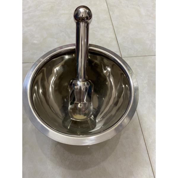 Bộ cối chày inox 304 sáng bóng không rỉ độ bền cao