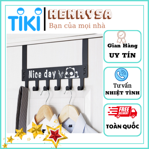 Móc treo quần áo gắn sau cửa NICE DAY tiện dụng