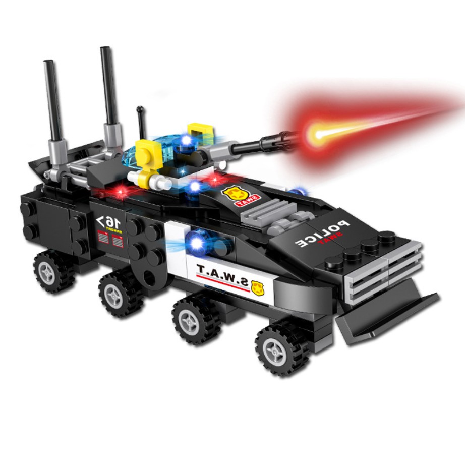 - Bộ Đồ Chơi Lắp Ghép Xếp Hình Xe OTO SWAT, Xe Cảnh Sát, ROBOT, Máy Bay – Xe Chỉ Huy