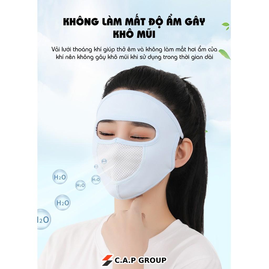 Khẩu trang Ninja che kín mặt chống nắng vải Cotton chống tia UV MÙA HÈ - chống gió - bụi - sương mù có sẵn