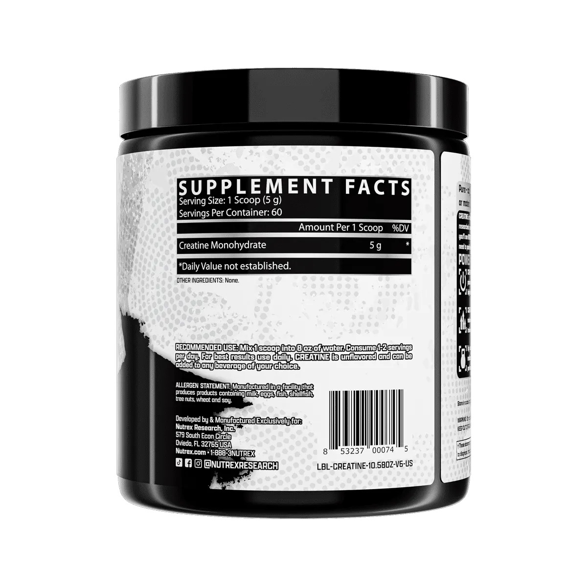 Nutrex Creatine Monohydrate Pure &amp; Micronized 300G | Hỗ Trợ Cải Thiện Hiệu Suất và Sức Mạnh