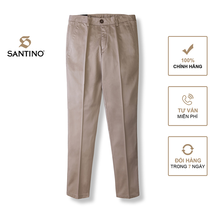 Quần kaki nam TRUNG NIÊN Santino chất liệu cotton cao cấp dáng xuông thoải mái sang trọng KKG595K611
