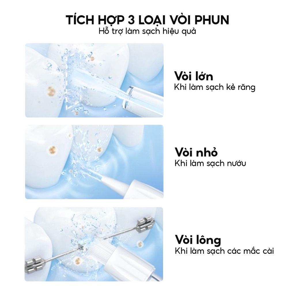 Tăm nước sóng siêu âm JOOU A60 làm sạch toàn bộ thức ăn thừa trong kẻ răng chỉ trong 2 phút