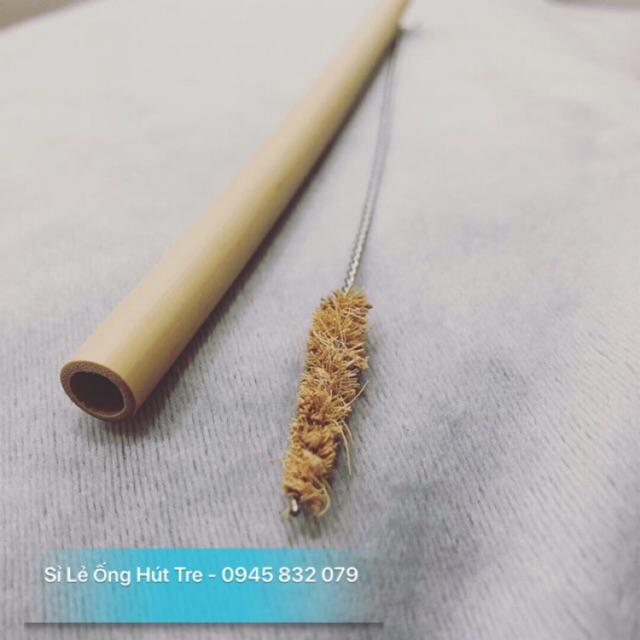 Set 1 ống hút tre size 8-10 mm + 1 cọ rửa