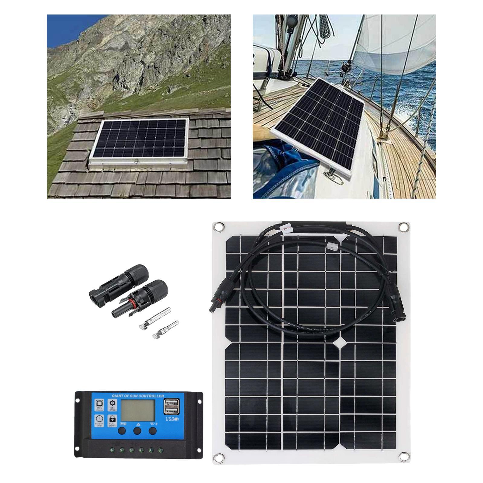 Solar Panel Monocrystalline Solar Powered Charger for Car Marine Cell Phone