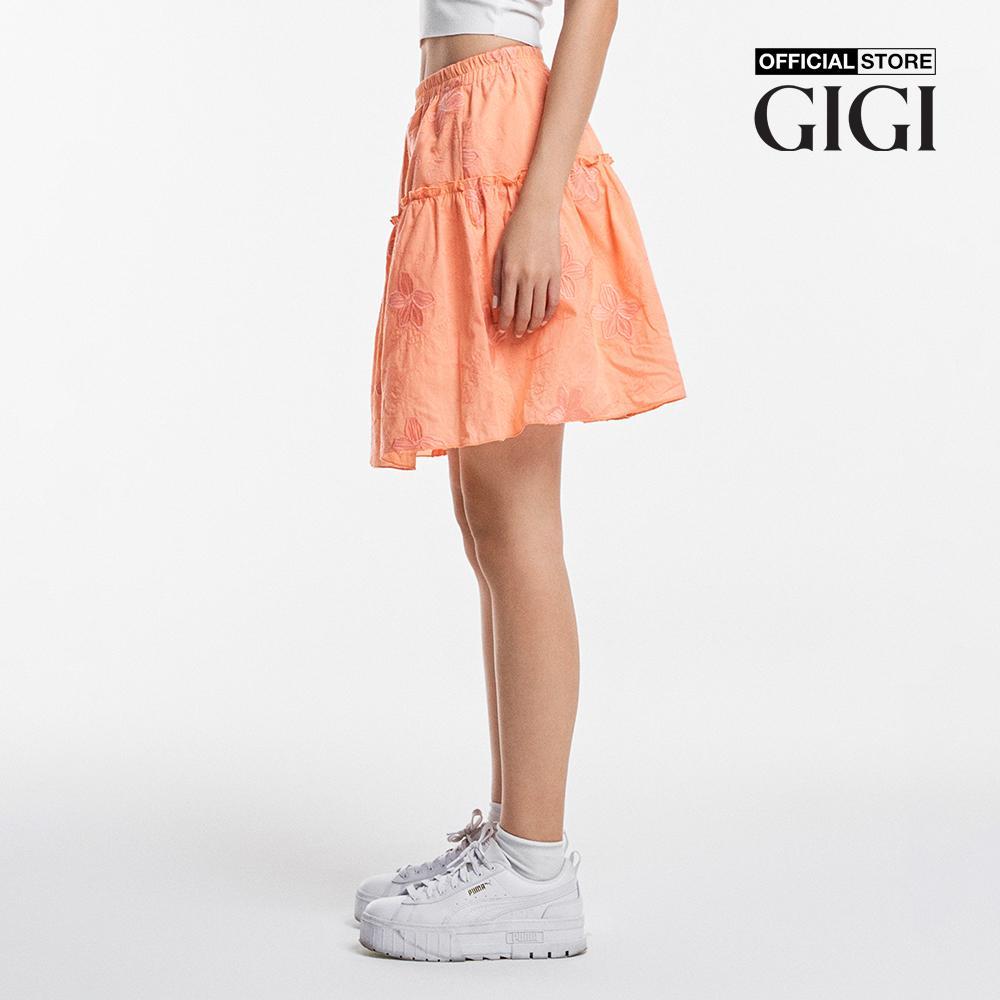 GIGI - Chân váy mini lưng thun phối viền xếp nếp thời trang G3301S231539