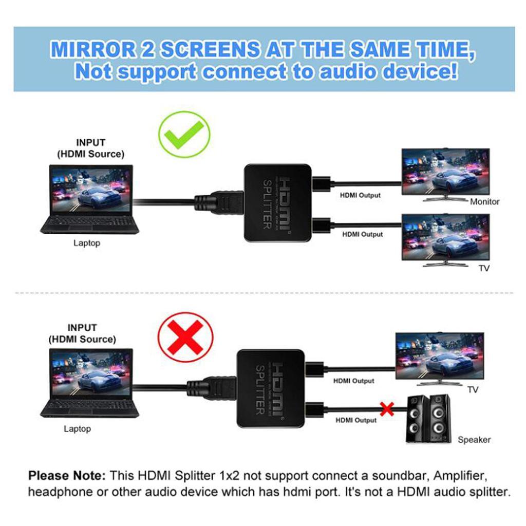 Splitter 1  4K 3D Signal Amplifier 1080P for Dual Monitor