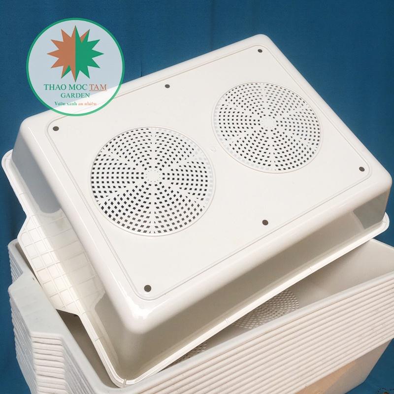 Combo 5 Khay Trồng Rau 48x39x12cm – Khay rau mầm, Trồng các loại rau ăn lá, chất liệu nhựa PP bền chắc