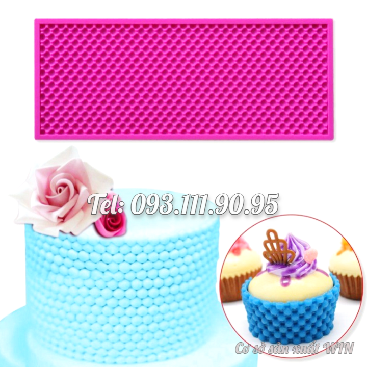 Khuôn silicon làm viền bánh, rau câu, fondant hình ngọc trai - Mã số 1455