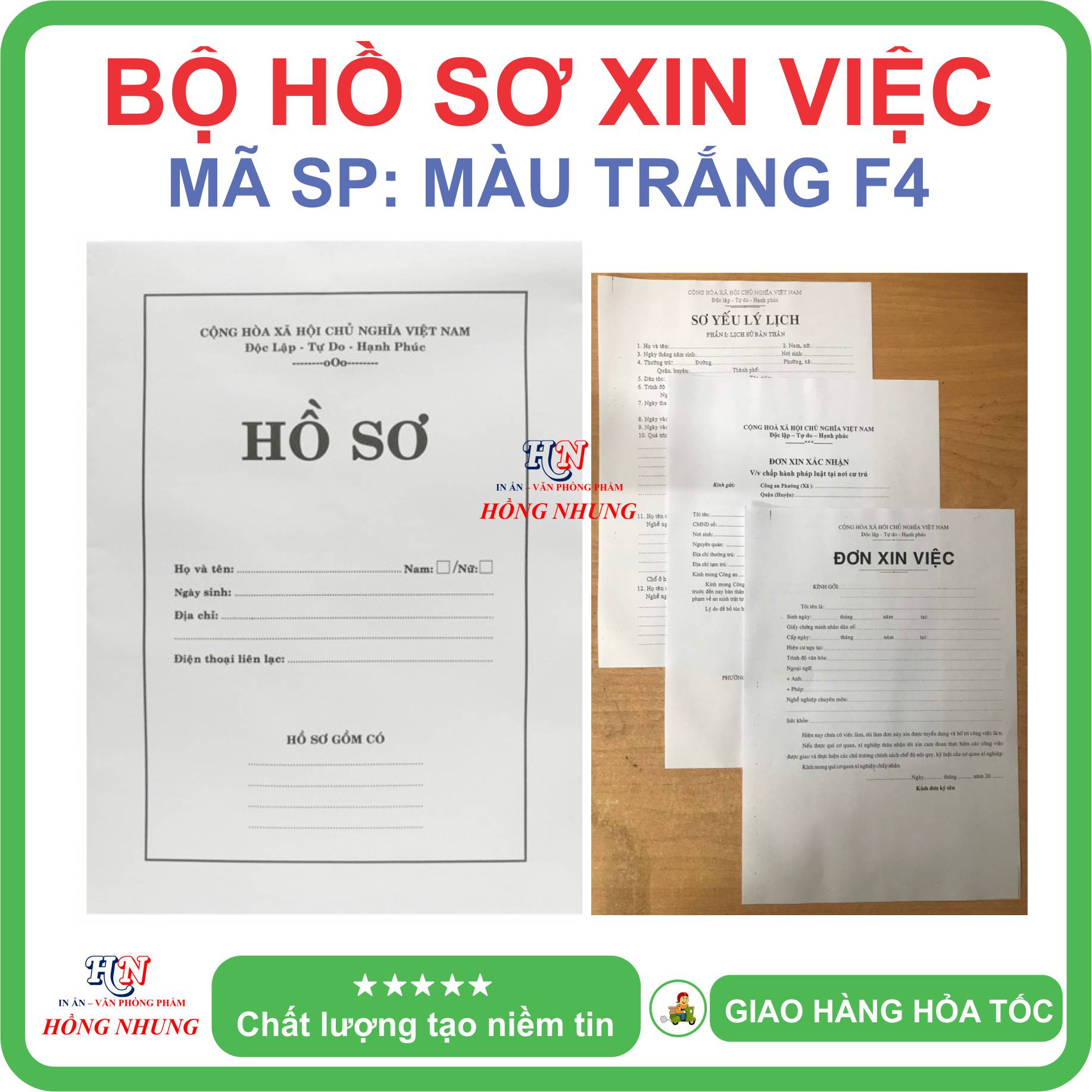 [SÉT] COMBO 5 Bộ Hồ Sơ Xin Việc Đầy Đủ, Khổ A4 Đủ Màu Giúp Lưu Trữ Hồ Sơ Của Bạn Khi Đi Xin Việc