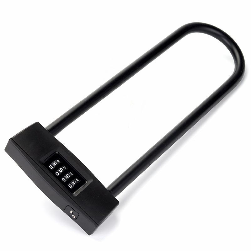 Thuận lợi nhất YF12601 mở rộng khóa cửa kính hình chữ U cửa cửa hàng khóa cửa đôi xe đạp xe máy mật khẩu khóa ổ khóa