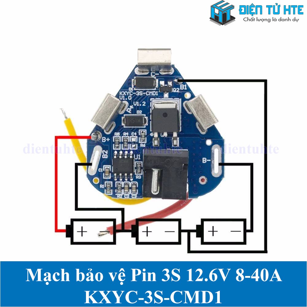 Mạch bảo vệ Pin 3S tam giác 12.6V 8A - 40A KXYC-3S-CMD1