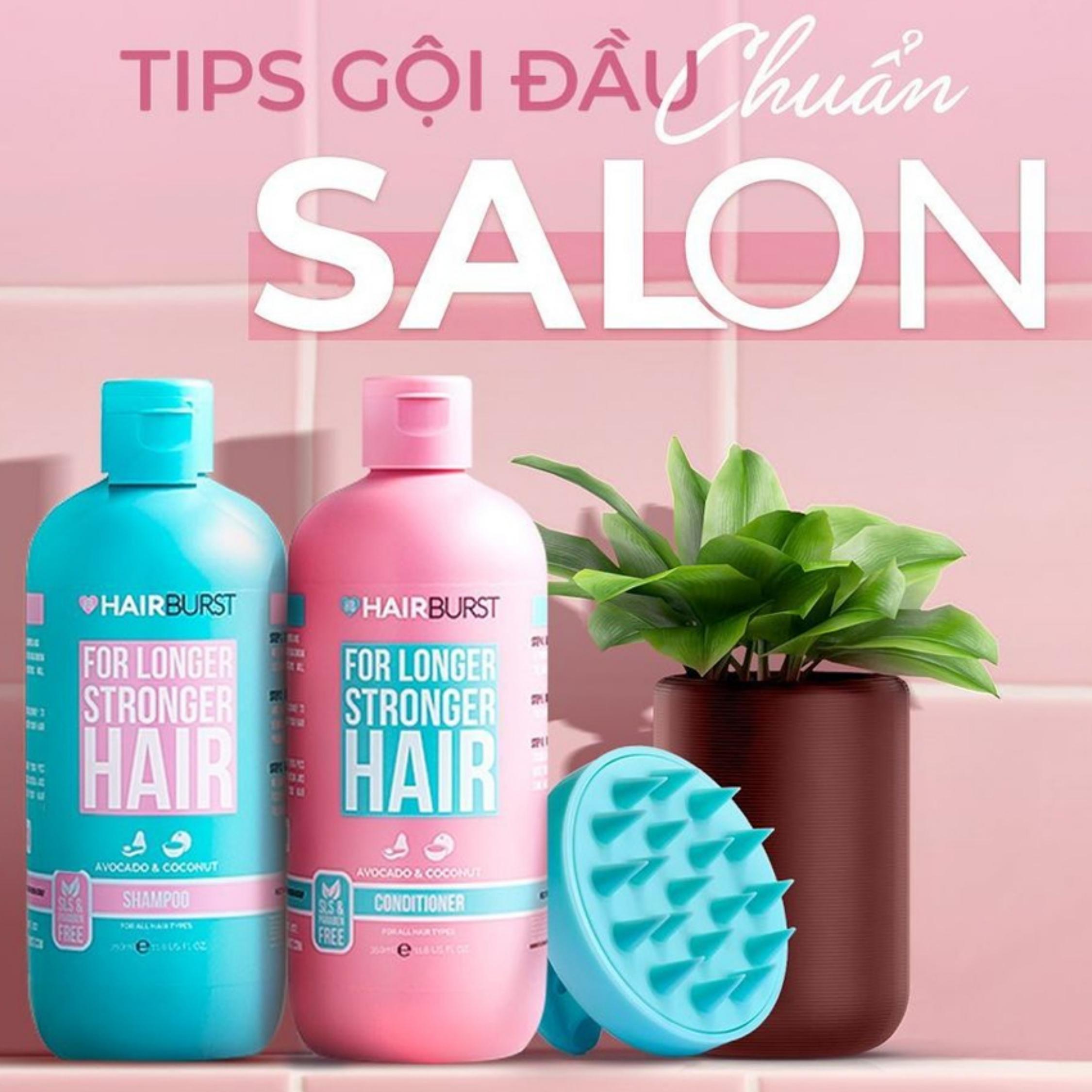 Set Gội Xả Hairburst Kích Thích Tóc Mọc Dài Hơn Chắc Khỏe Hơn 350ml/Chai