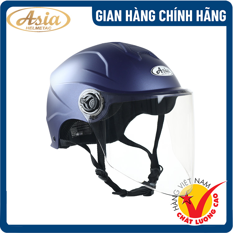 Mũ Bảo Hiểm 1/2 Có Kính Dài - Asia MT-179K - Hàng Chính Hãng, Bảo Hành 1 năm