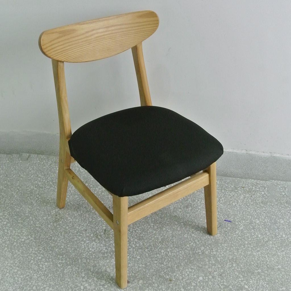 4pcs Dining Chair Seat Covers Stool Chair Cushion Cover Black