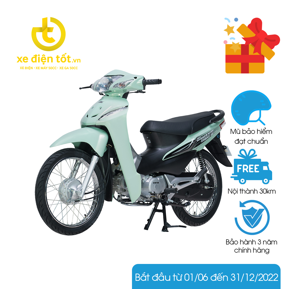 Xe Máy 50cc DK Ways - Xanh ngọc