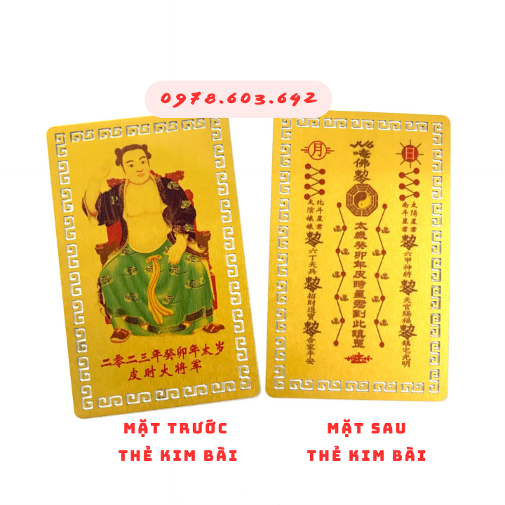 Kim Bài Thái Tuế 2023 Người Tuổi Tý, Ngọ, Mão , Dậu, Thìn - Bằng Đồng - SP006055