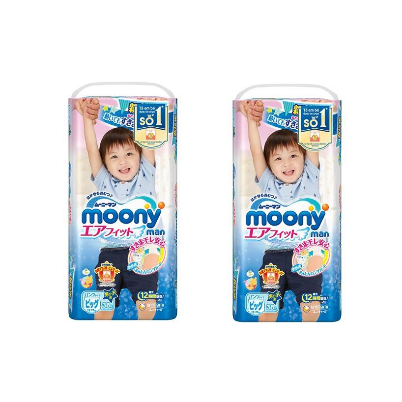 Tã - bỉm quần Moony XL38 (bé trai 12-17kg)