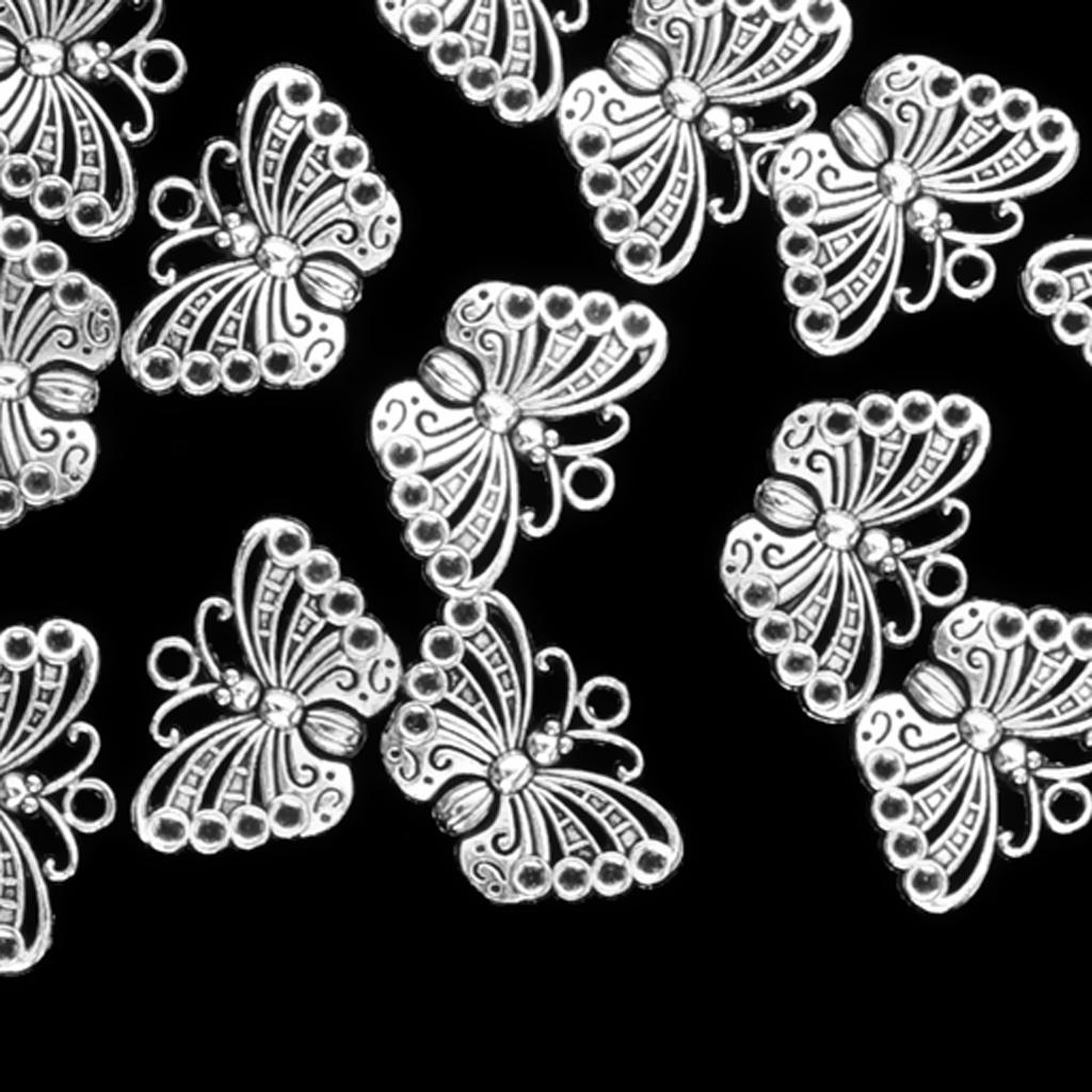 20 Pieces Alloy Butterfly Charms Pendant For Jewelry Making Accessories DIY