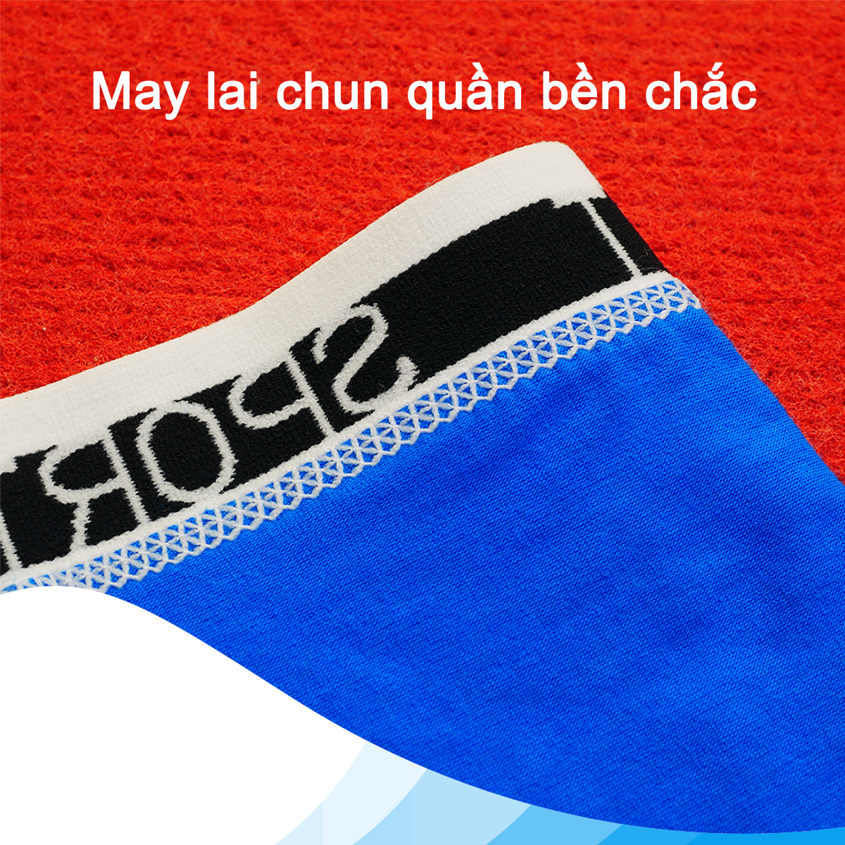 Quần lót nam boxer đùi cotton cao cấp đẹp gợi cảm Fossati Sport co dãn 4 chiều màu xanh trẻ trung, vải 75% cotton 25% Spandex mềm mịn may thể thao tôn dáng