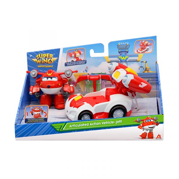 Đồ chơi SUPERWINGS Siêu xe hành động - bẻ khớp Jett tia chớp EU740991V