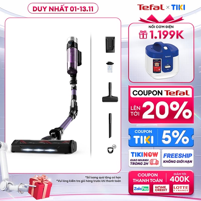 Máy húi bụi không dây X-force Flex 9.60 TY2039WO - Tím - Hàng chính hãng