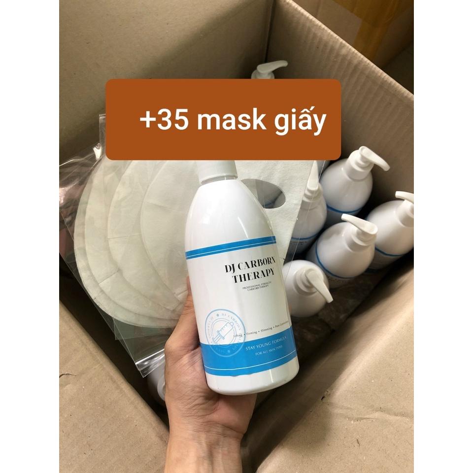Chai mặt nạ + 35 mask CO2 DJ CARBON THERAPY 500ml mask thải độc da