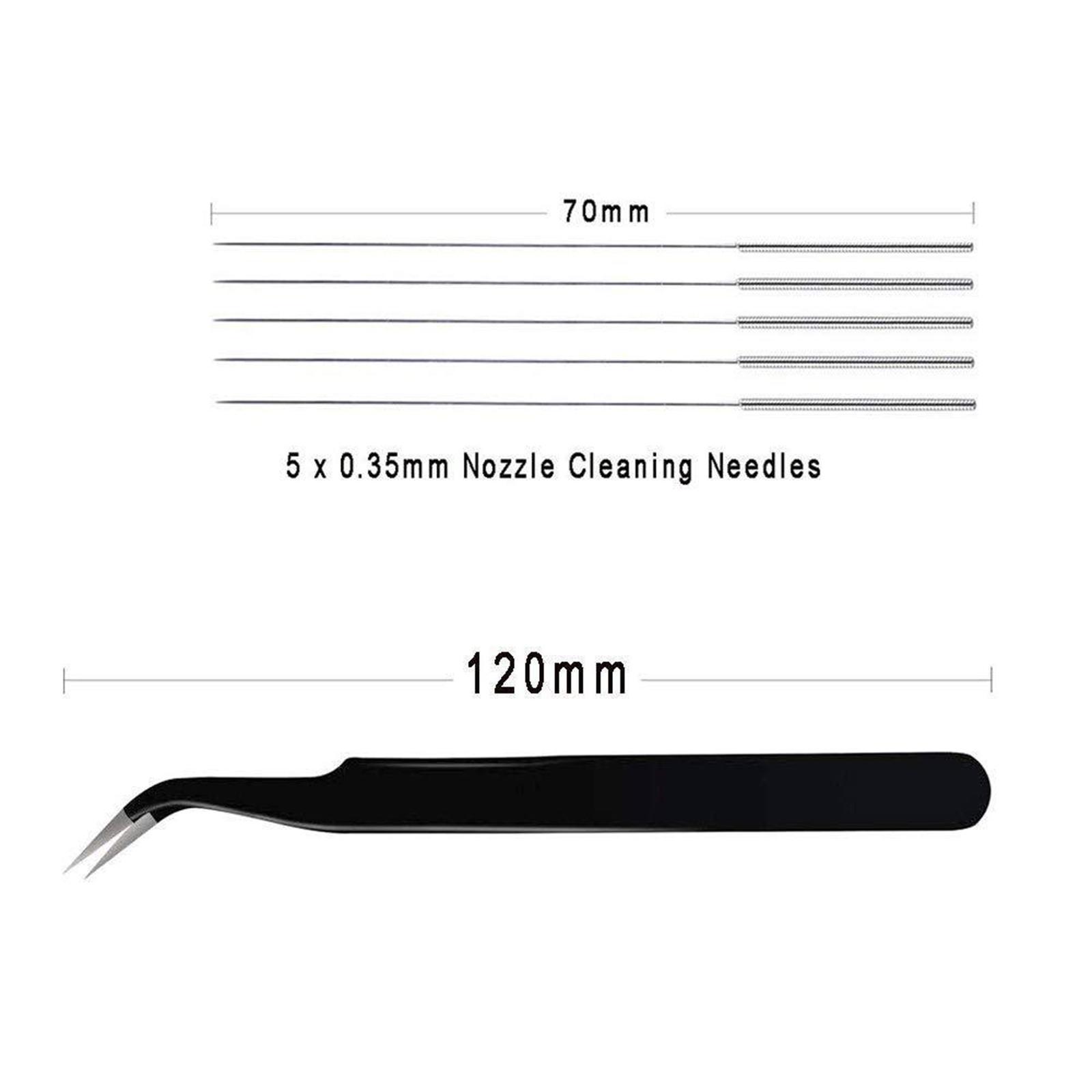 Brass  0.4mm Nozzle CleaningTool Kit  Tweezers for  Set A