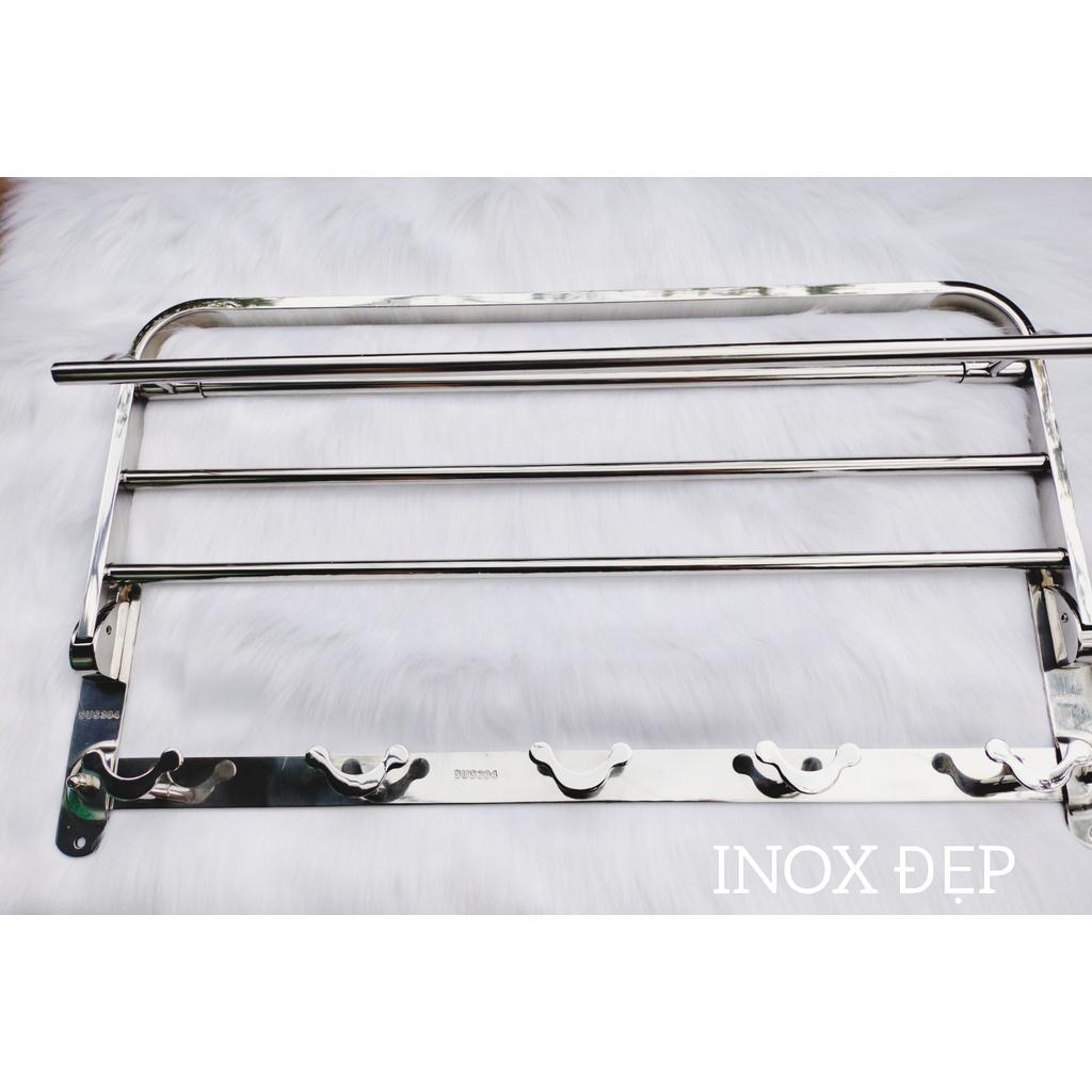Giàn vắt khăn phòng tắm inox 304 cao cấp , Vắt khăn giàn chân đặc chắc chắn thiết kế đánh bóng sang trọng