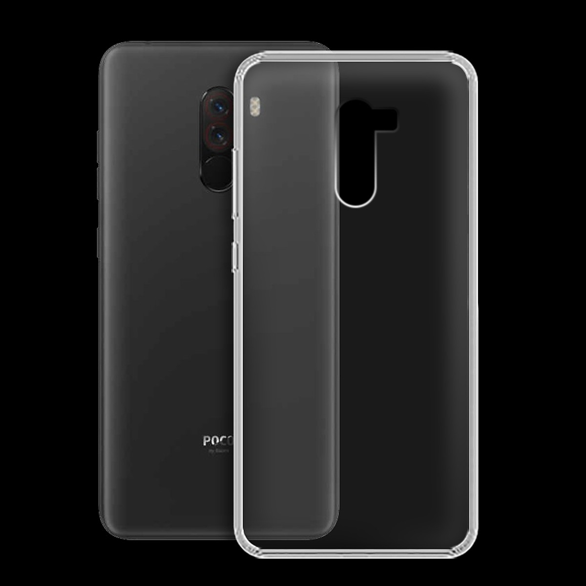 Ốp lưng dẻo silicone trong suốt dành cho Xiaomi Pocophone F1