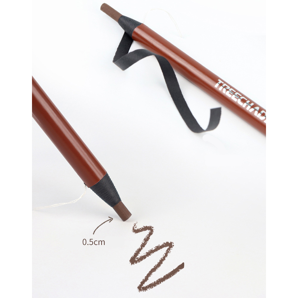 Chì xé kẻ mày hai đầu chống nước lâu trôi Treechada Eyebrow Thái Lan 4g phẩy sợi siêu mảnh 2mm