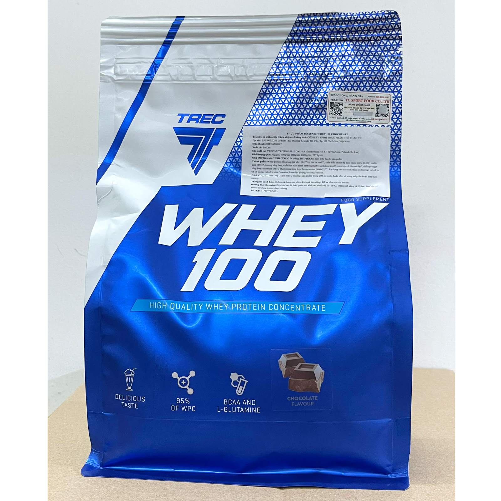 Combo Sữa tăng cơ giảm mỡ Whey 100 của TREC bịch 700 gam hỗ trợ tăng cơ, giảm mỡ cao cấp & Bình shaker 600ml (mẫu ngẫu nhiên)