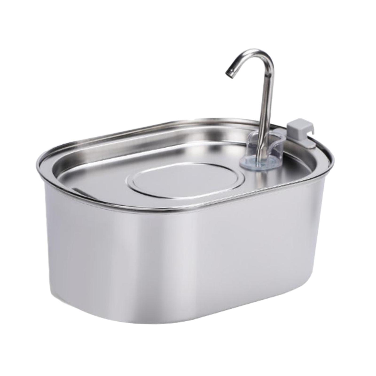 Stainless Steel Cats Pet Water Fountain, Pet Water Dispenser, 3.2L Automatic Metal Dog Drinking Bowl, Pet Water Dispenser Accessories for Cats