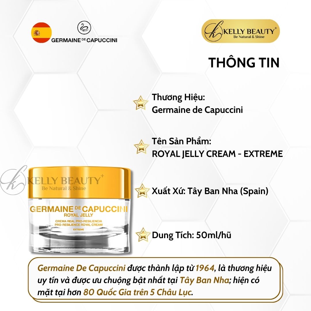 Kem Phục Hồi Cho Da Khô Mỏng Yếu Germaine Royal Jelly Cream Extreme - Giảm Kích Ứng, Làm Dày Da | Kelly Beauty