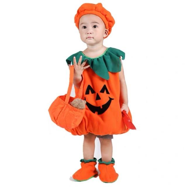 Trang phục halloween bí ngô nhí cho bé 1-4 tuổi (8-17kg