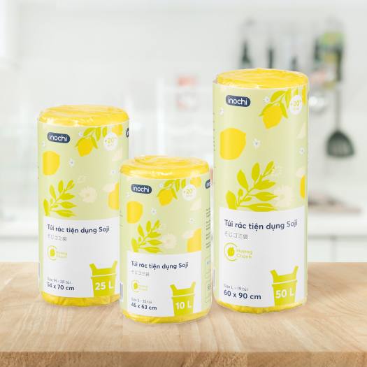 Túi rác tiện dụng Soji 25L x 28 túi Hương Chanh
