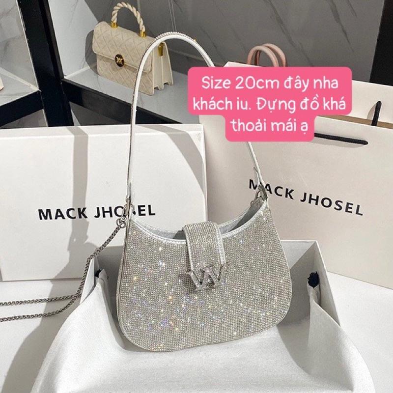 Túi W ĐÁ BLING BLING kẹp nách size mini và 20cm (Full hộp)