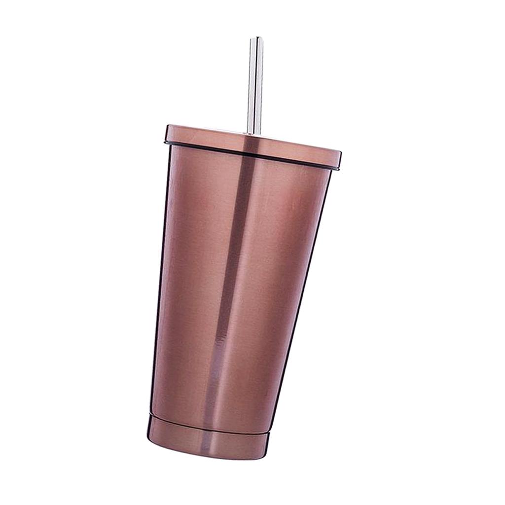 2x Smoothie Tumbler with Straw - Juice &amp; Iced Coffee Stainless Travel Hiking