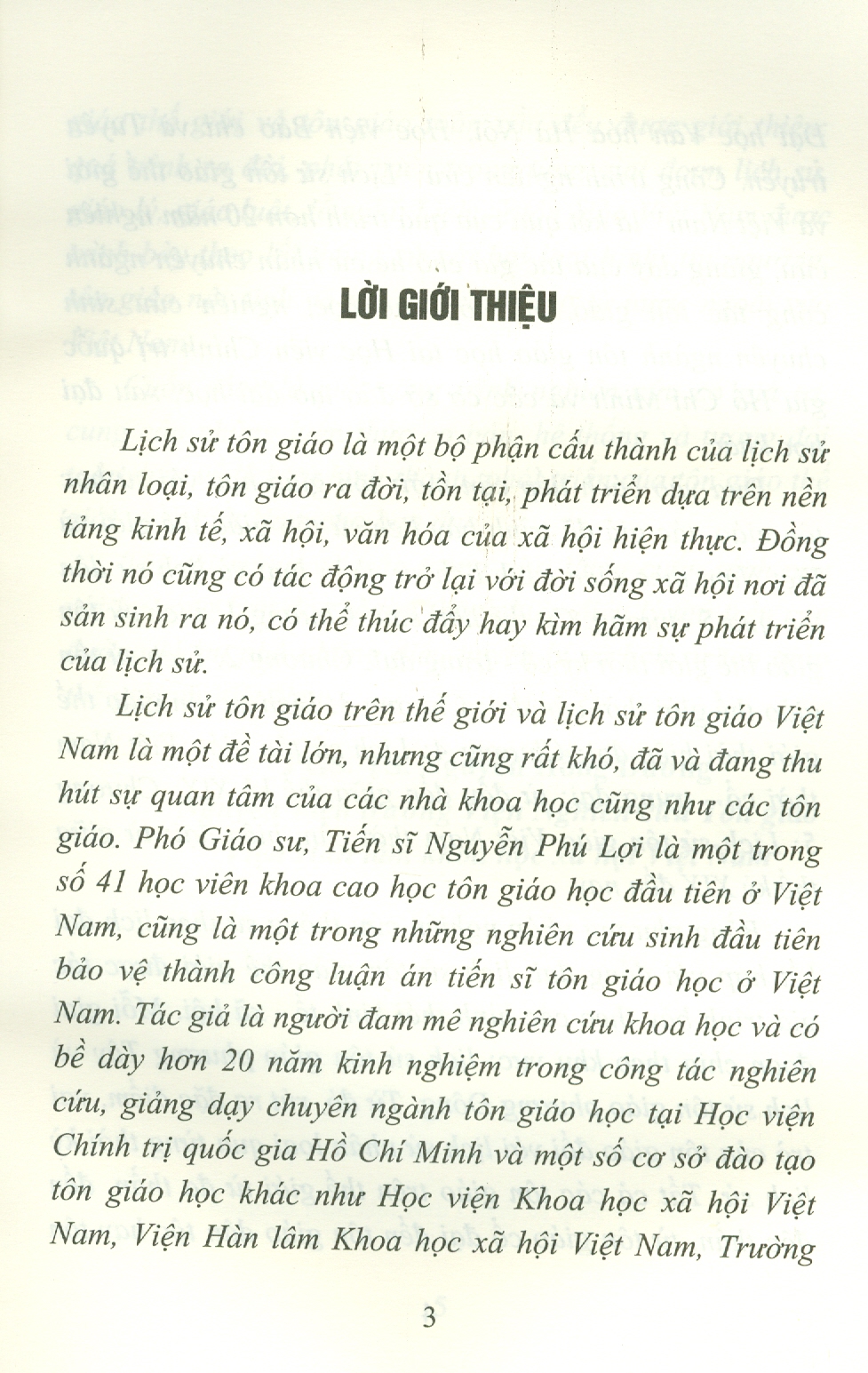 Lịch Sử Tôn Giáo Thế Giới Và Việt Nam (Tái bản) - PGS.TS. Nguyễn Phú Lợi
