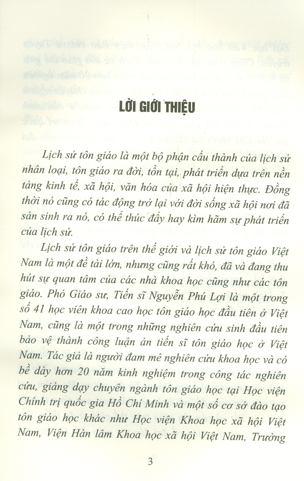 LỊCH SỬ TÔN GIÁO THẾ GIỚI VÀ VIỆT NAM