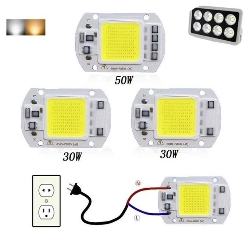 Chip led đèn pha 50w dùng điện trực tiếp 220v ánh sáng trắng