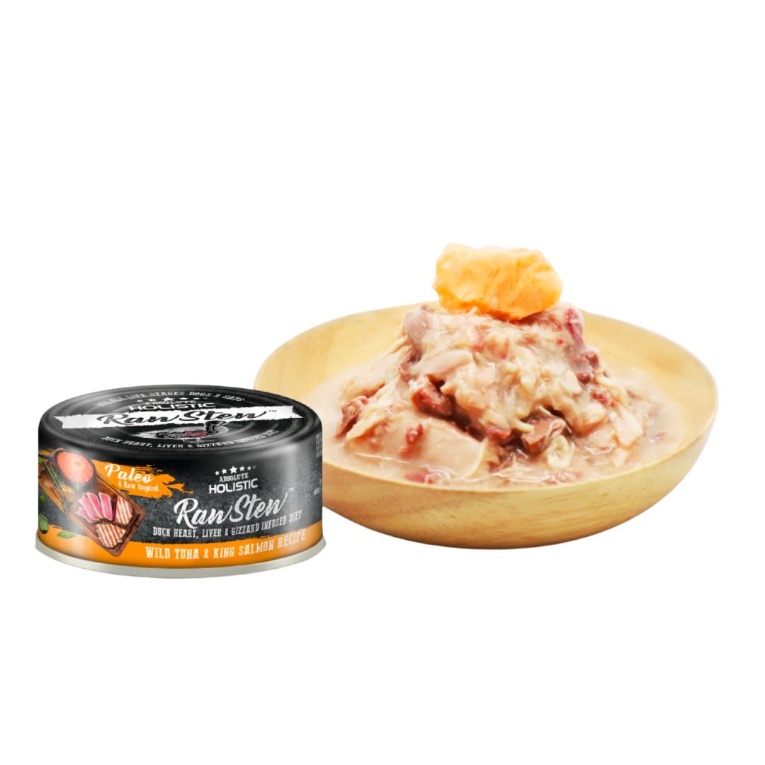 Pate Thức Ăn Ướt Cho Chó/Mèo Vị Cá Ngừ Absolute Holistic Raw Stew - Lon 80g