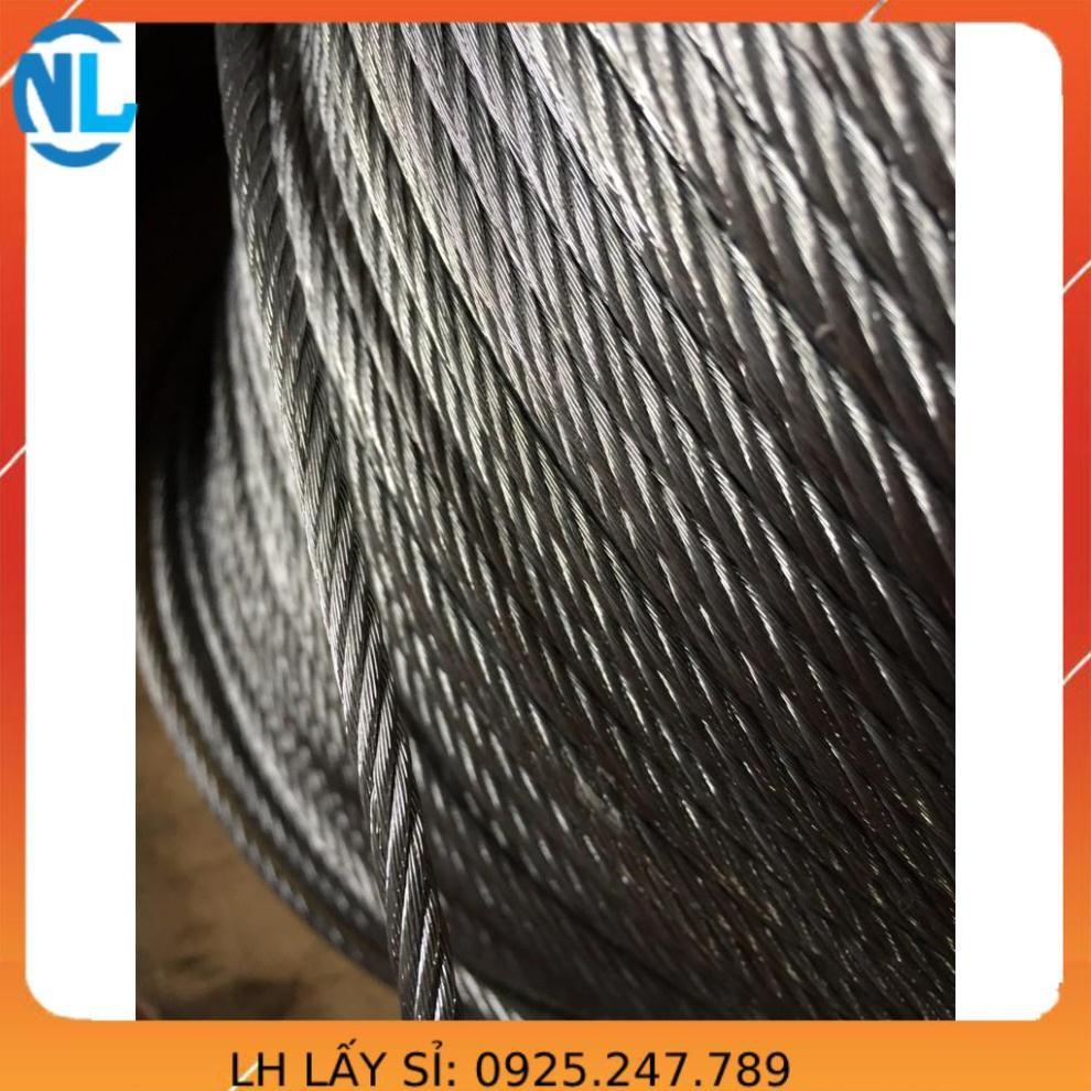 Dây cáp mạ phi 5x100m tặng 2 khóa cáp cáp thép giá sỉ
