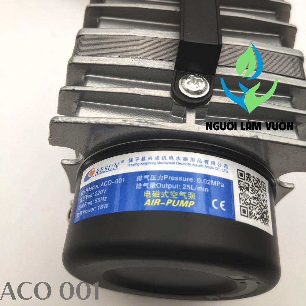 Máy bơm oxy hồ cá - Máy thổi oxy RESUN ACO - 001 - 18W dùng cho hồ cá, hồ Koi