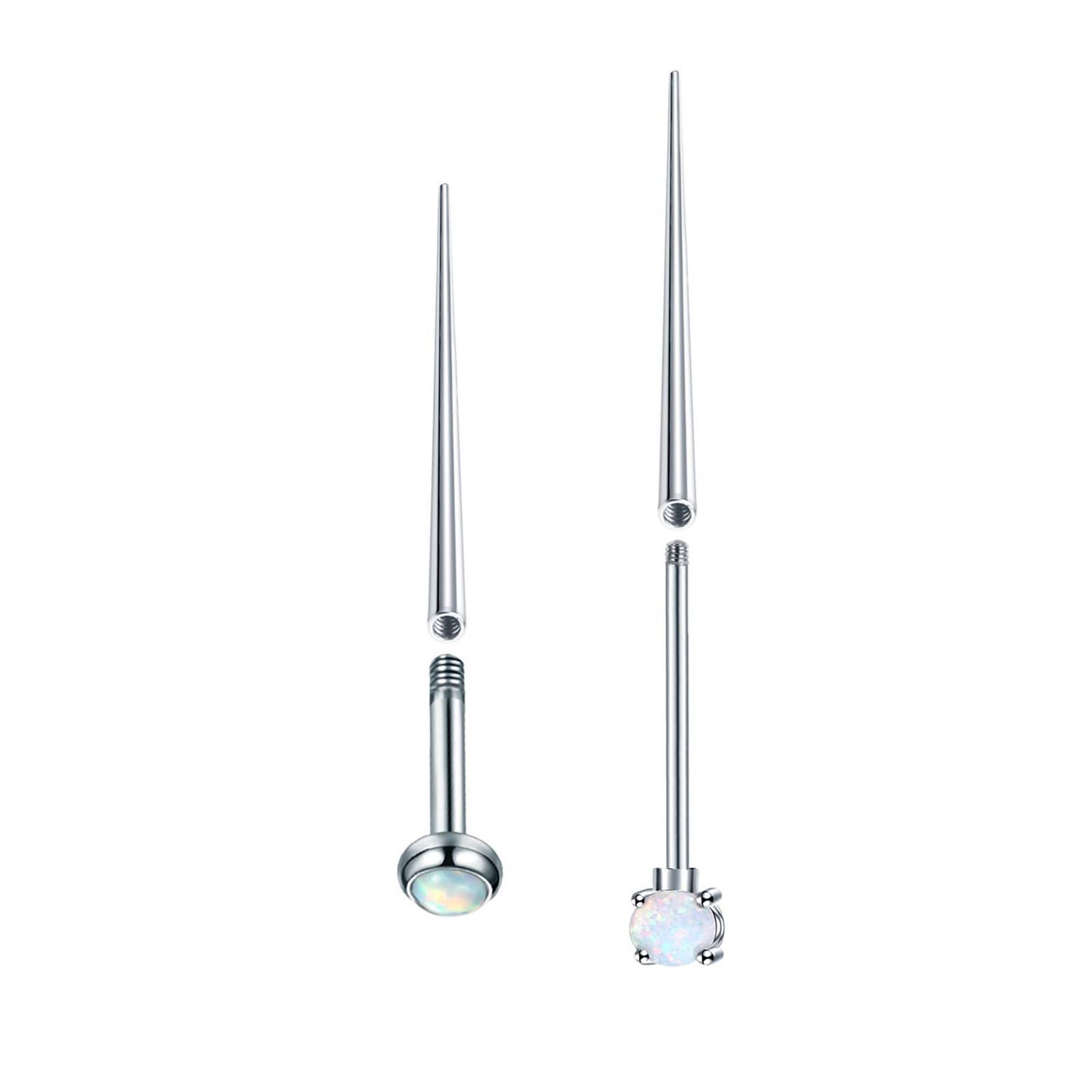 2xThreaded Taper for Threaded Jewelry  Tool Stainless Steel for Ears