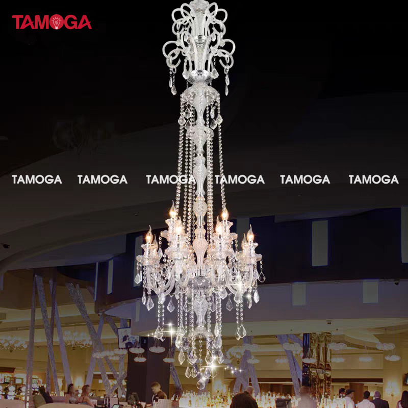Đèn thả thông tầng TAMOGA KIAS 3698 đường kính 1200mm dài 2m, 24 tay.