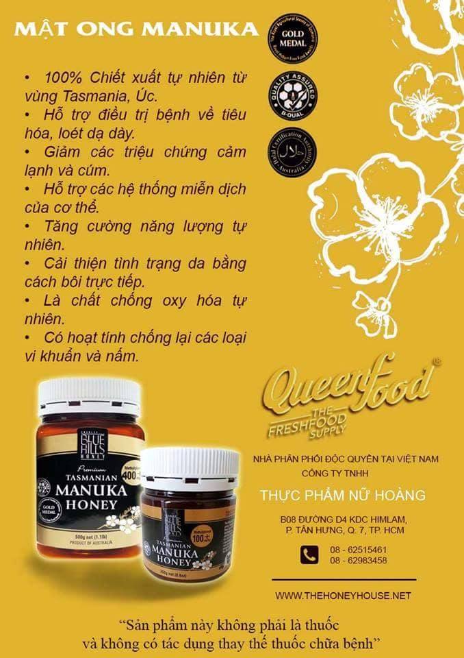 Mật Ong Manuka BlueHills MGO 400+  250gr Úc