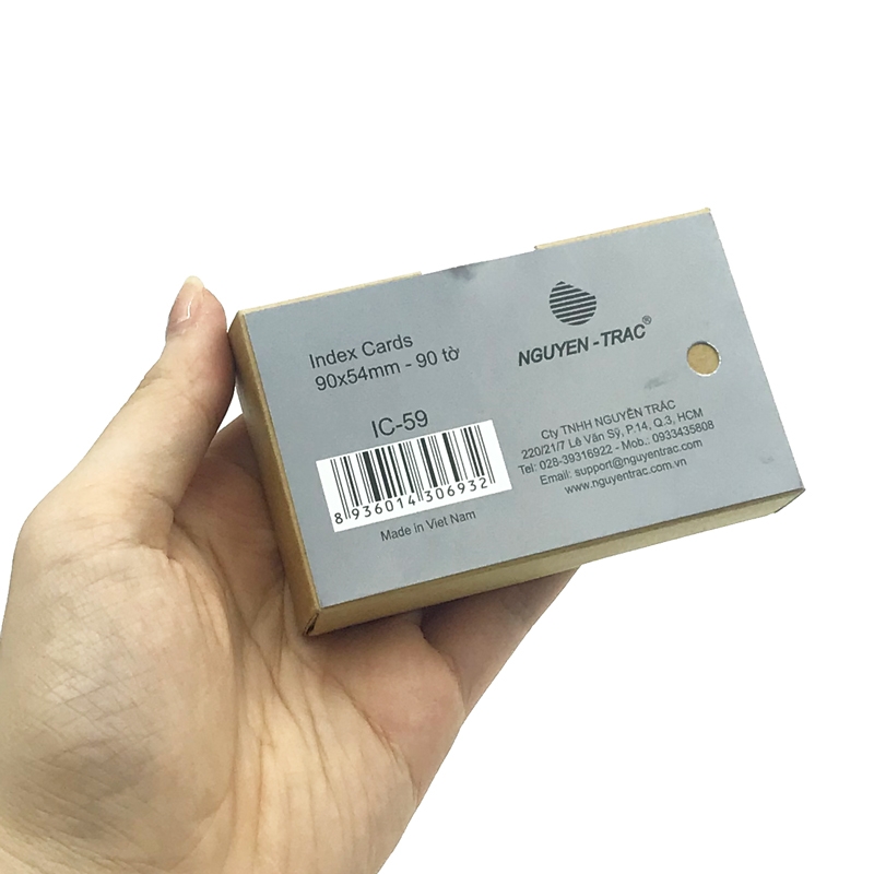 Index Cards Nguyễn Trắc 90x54mm - 90 Tờ IC-59